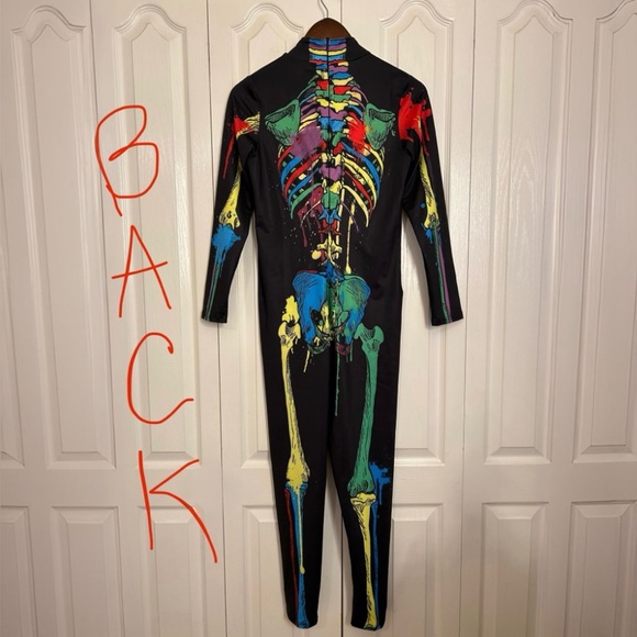 Women’s Colorful Skeleton Costume - Picture 5 of 11